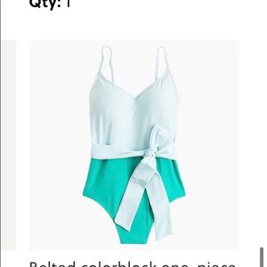 J Crew color block swim suit